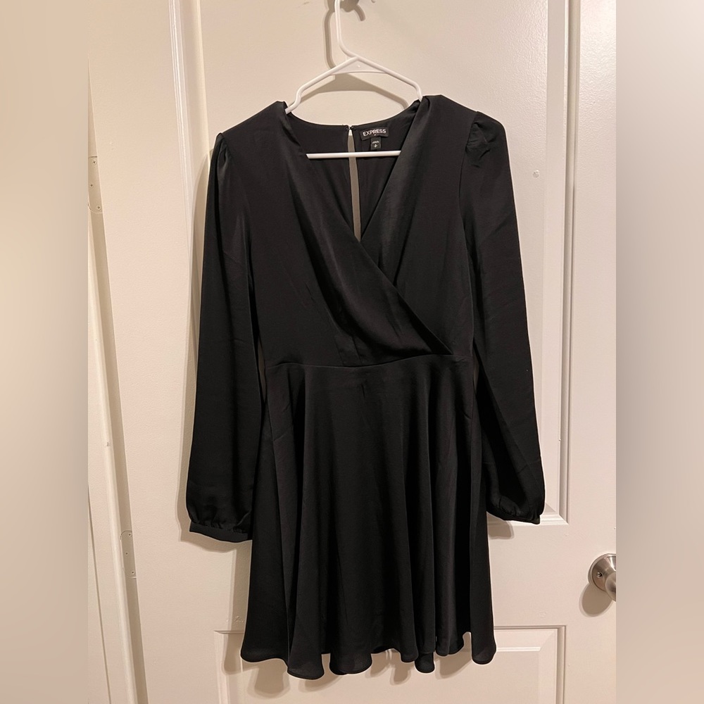 Express V-neck Long Sleeve Dress